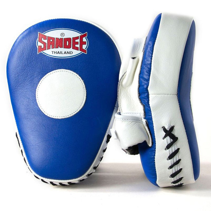 Curved Focus Mitts - Blue & White