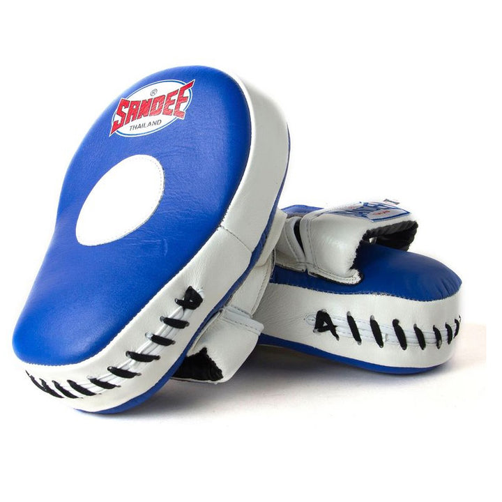Curved Focus Mitts - Blue & White
