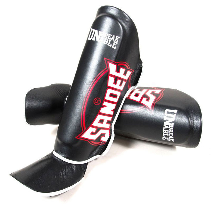 Kids Cool-Tec Boot Shinguards - Black, White & Red
