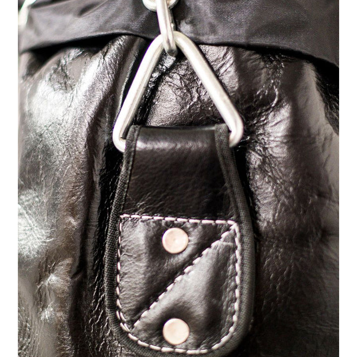 Full Leather Punch Bag - Black