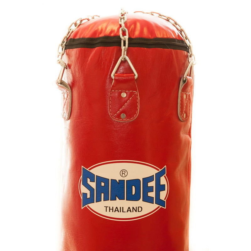 Full Leather Punch Bag Red