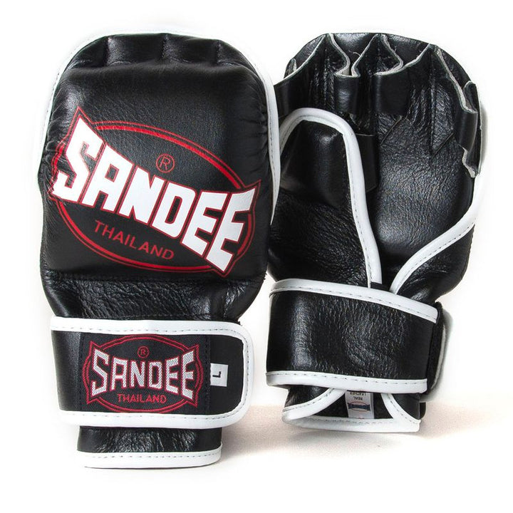 MMA Sparring Gloves - Black & White
