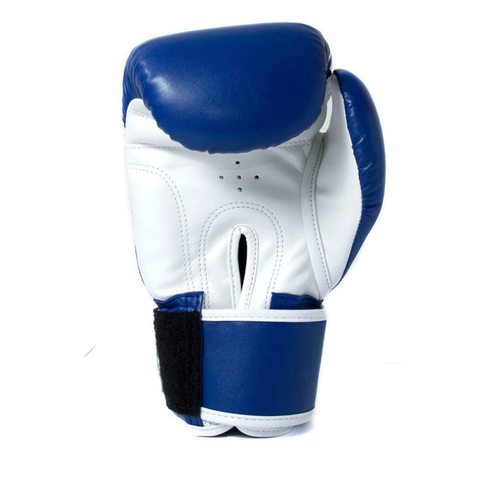 Sport Velcro 2 Tone Boxing Gloves - Blue & White
