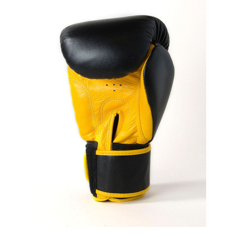 Authentic Velcro 2 Tone Boxing Gloves - Black & Yellow