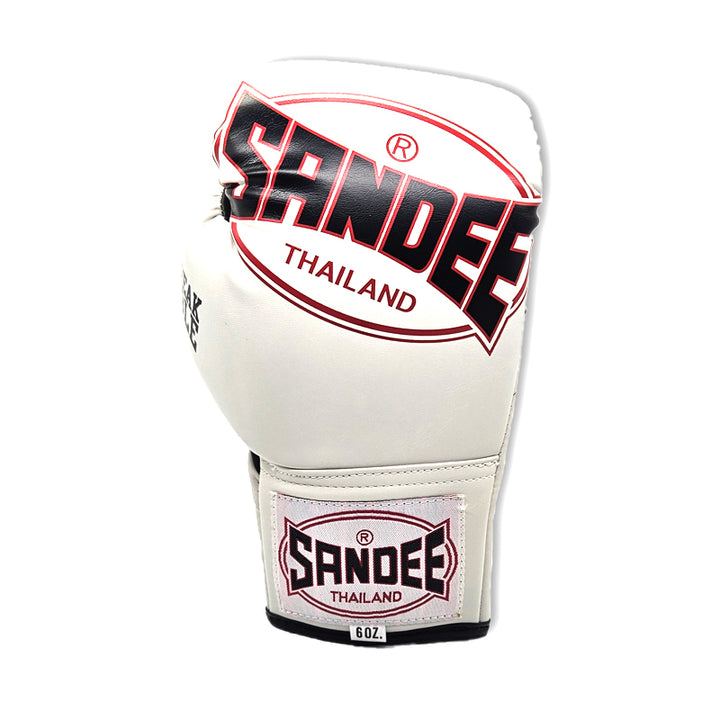 Kids Cool-Tec Lace Up Pro Fight Boxing Gloves - White/ Black / Red