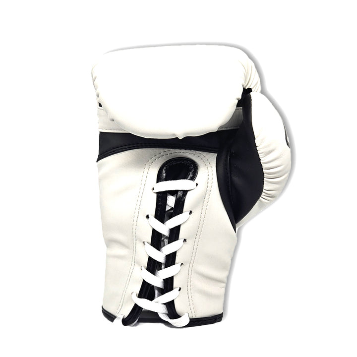 Kids Cool-Tec Lace Up Pro Fight Boxing Gloves - White/ Black / Red