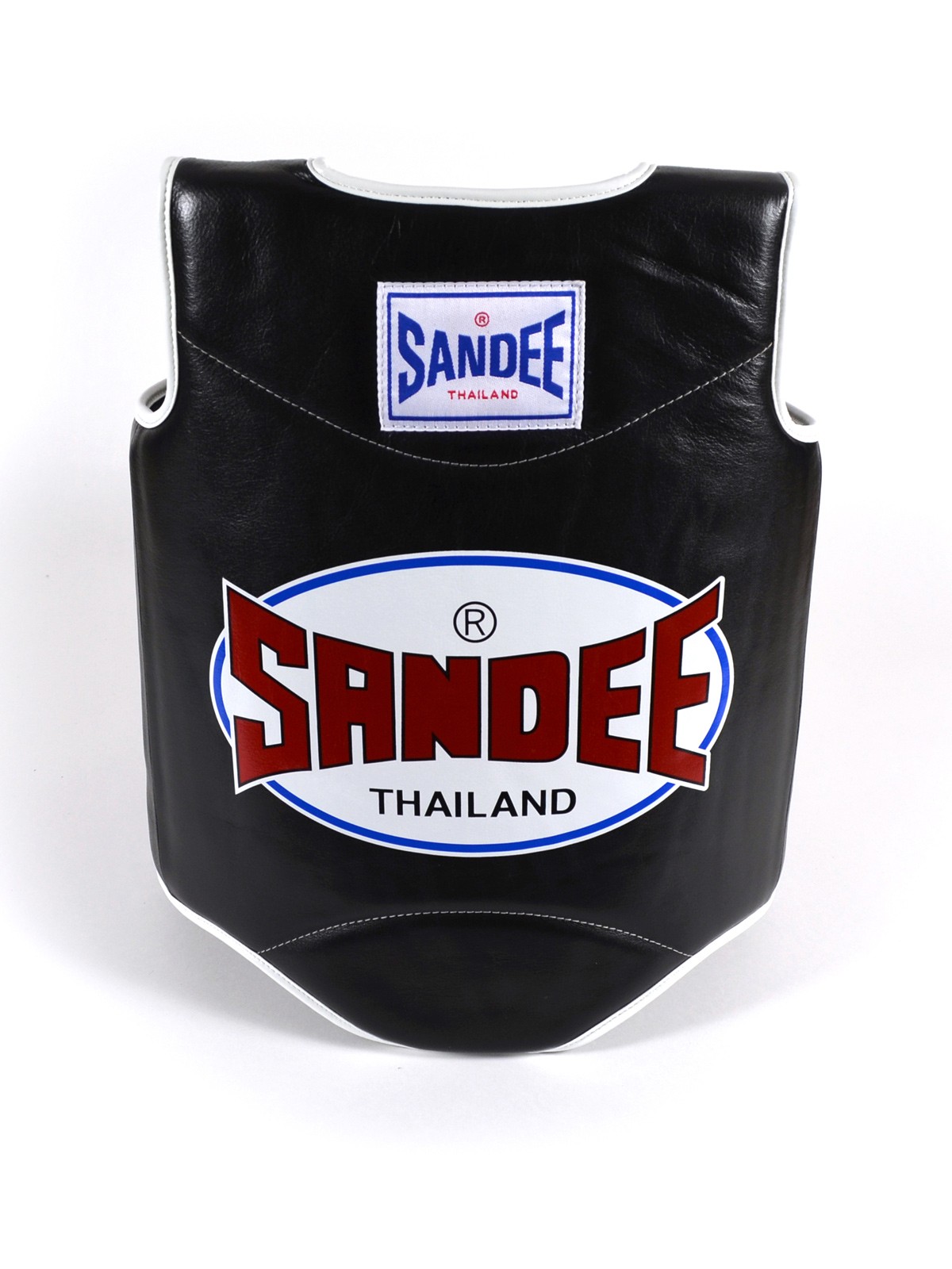 Sandee Body Shield Protection Muay Thai Boxing Synthetic Leather Black White