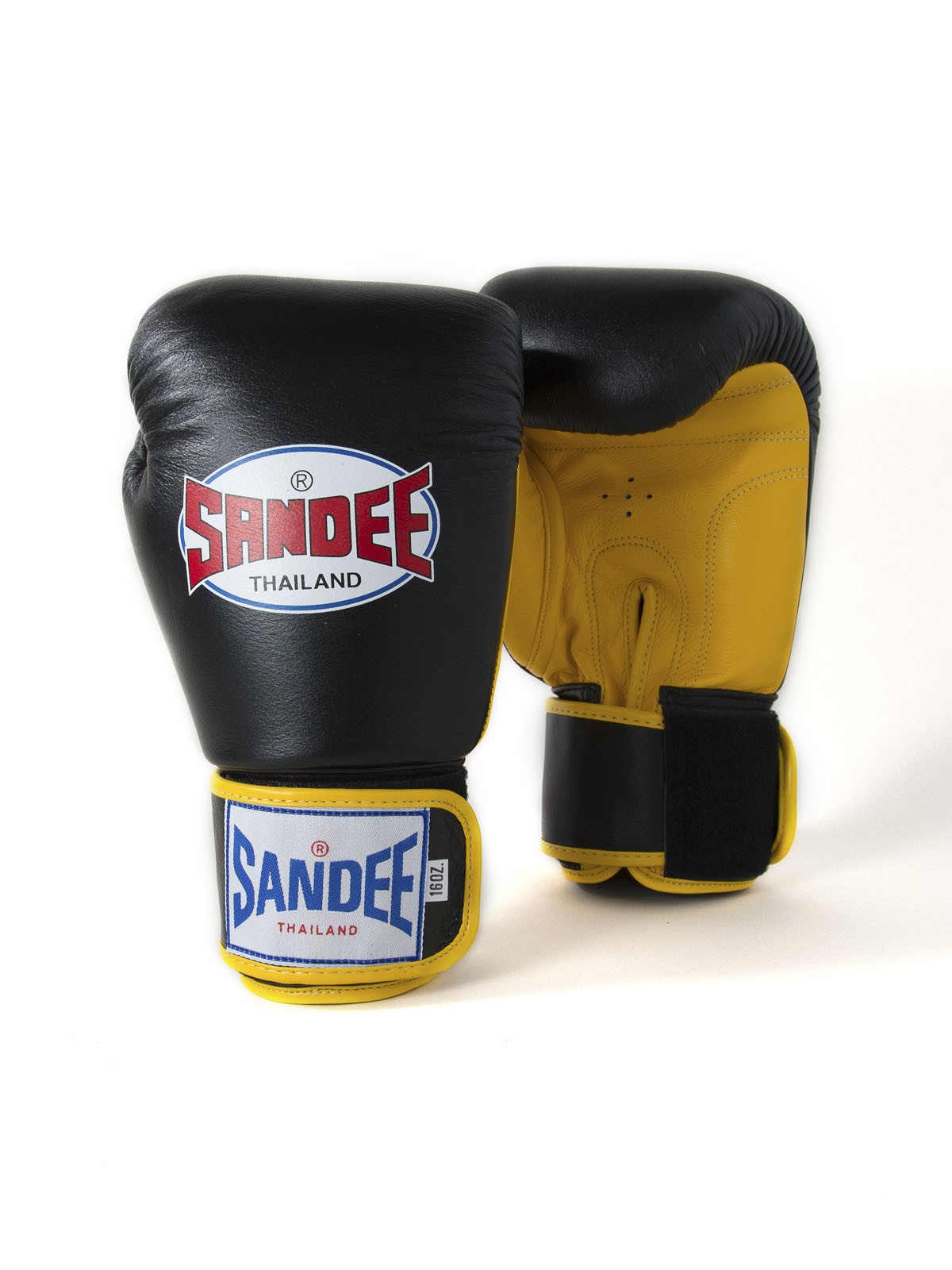 Details about   Sandee Boxing Gloves Authentic Leather Black Yellow Muay Thai Kickboxing MMA