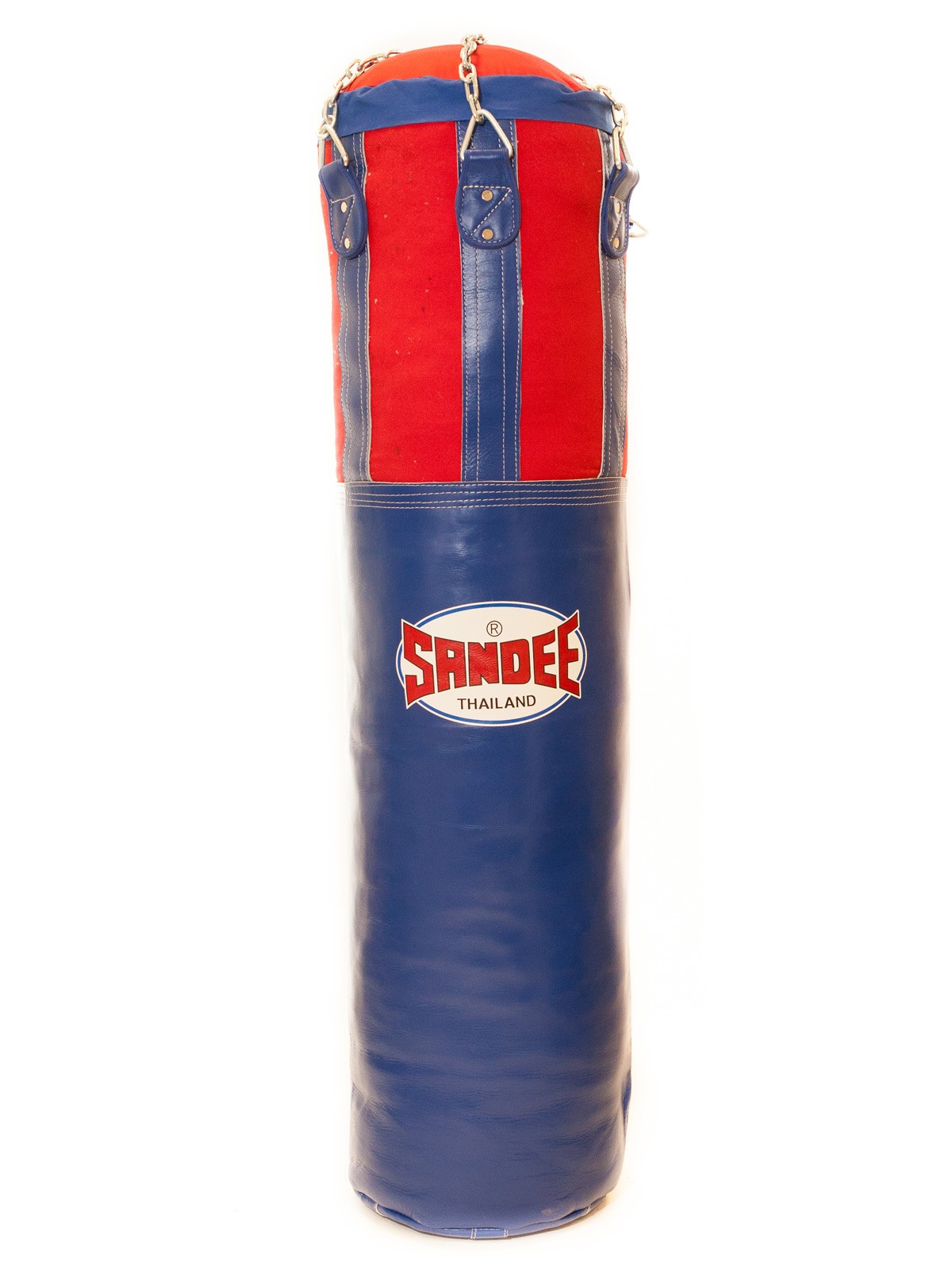 Sandee Punch Bag Boxing Kicking Punching Half Leather Blue & Red 