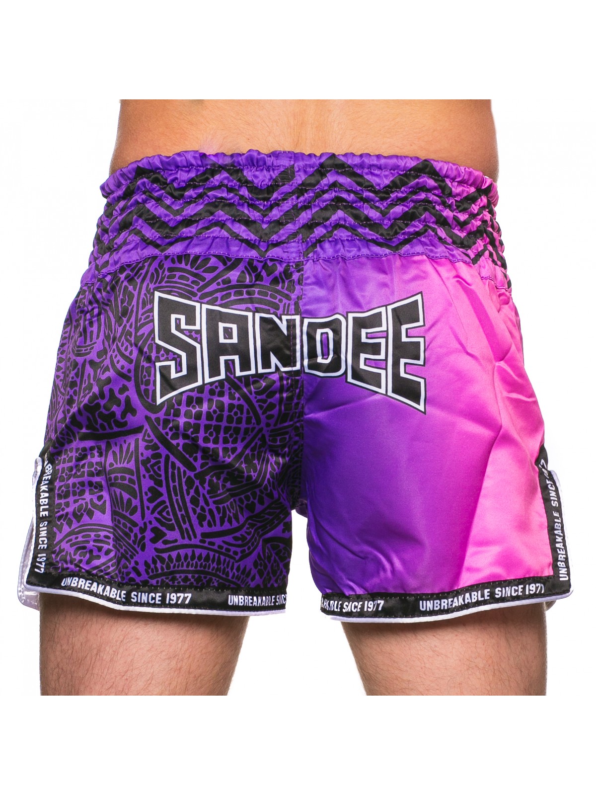 Thai Boxing, Kickboxing, MMA Sandee Muay Thai Shorts Warrior Purple & Pink 