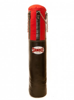 Sandee Black & Red Half Leather Punch Bag