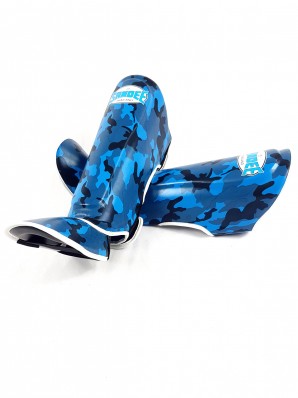 Sandee Authentic Camo Blue & White Synthetic Leather Boot Shinguard