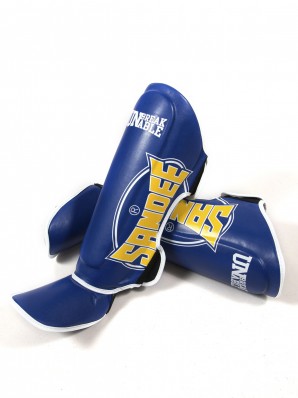 Sandee Cool-Tec Blue, Yellow & White Synthetic Leather Boot Shinguard