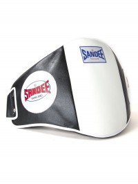 Sandee Velcro Black & White Leather Belly Pad