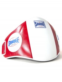 Sandee Velcro Red & White Leather Belly Pad