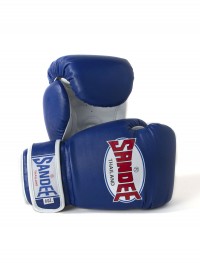 Sandee Authentic Velcro Blue & White Synthetic Leather Boxing Glove