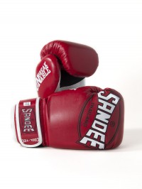 Sandee Cool-Tec Velcro Red, White & Black Synthetic Leather Boxing Glove
