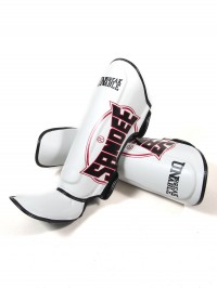 Sandee Cool-Tec White, Black & Red Synthetic Leather Boot Shinguard
