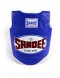 Front of Sandee Blue & White Synthetic Leather Authentic Body Shield