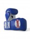 Sandee Lace Up Pro Fight Blue & White Leather Boxing Glove